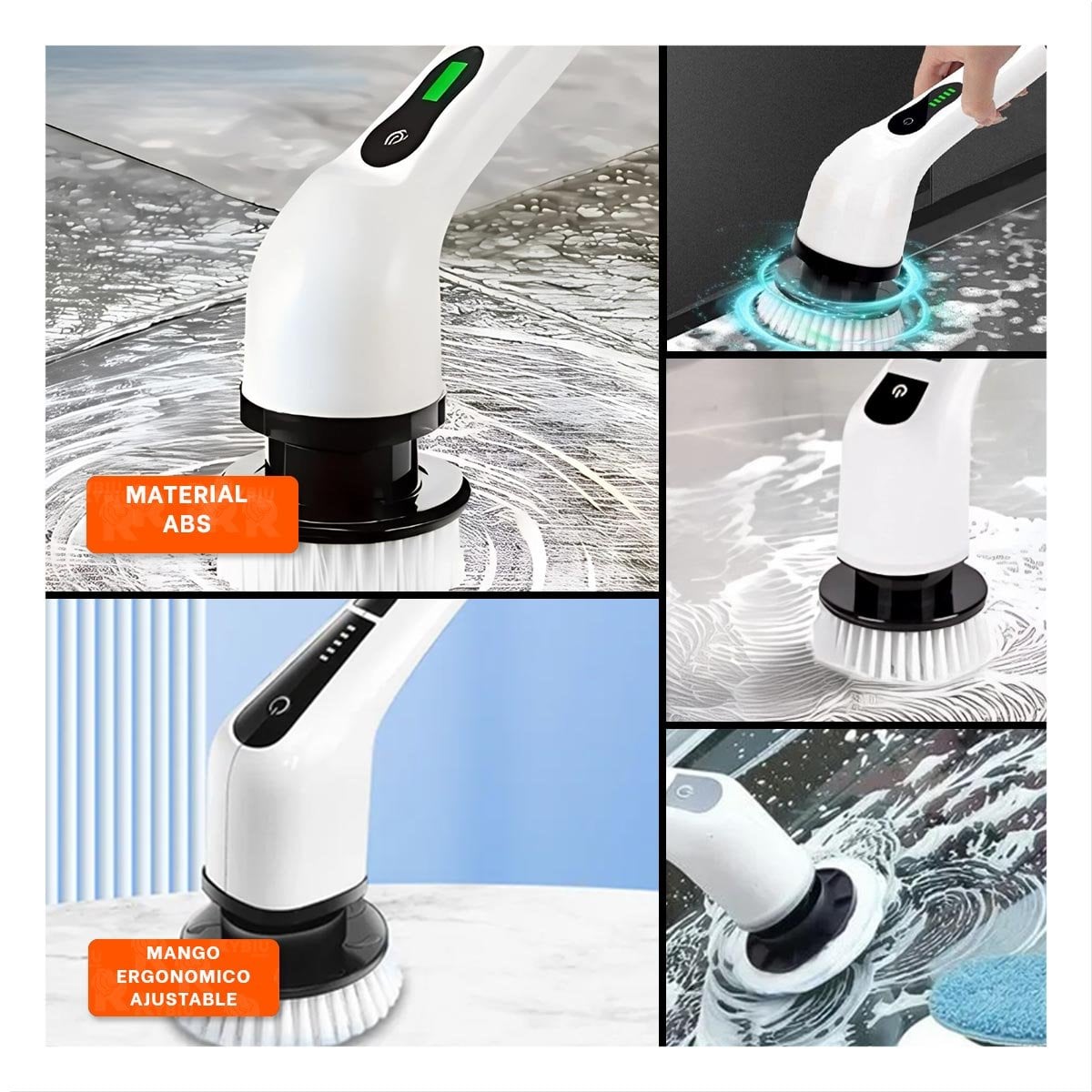 LIMPIADOR DE LIMPIEZA ELECTRICO BLANCO 7 EN 1 PARA CASA USO DIARIO Y COMODO Y+LIGAS REGALO - 1
