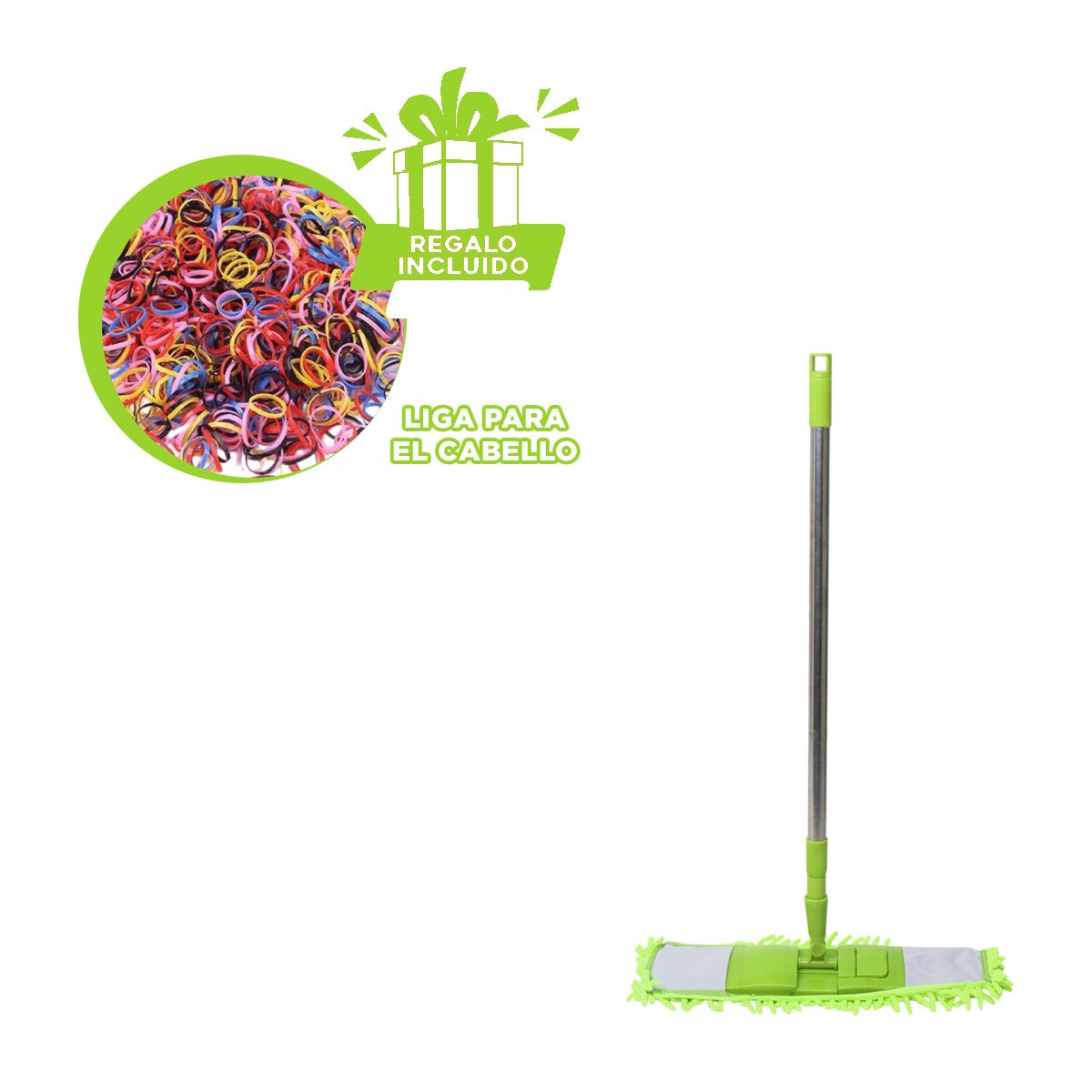 TRAPEDOR RECTANGULAR DE MICROFIBRA VERDE DE SECADO RAPIDO USO DIARIO Y+LIGAS REGALO - 2
