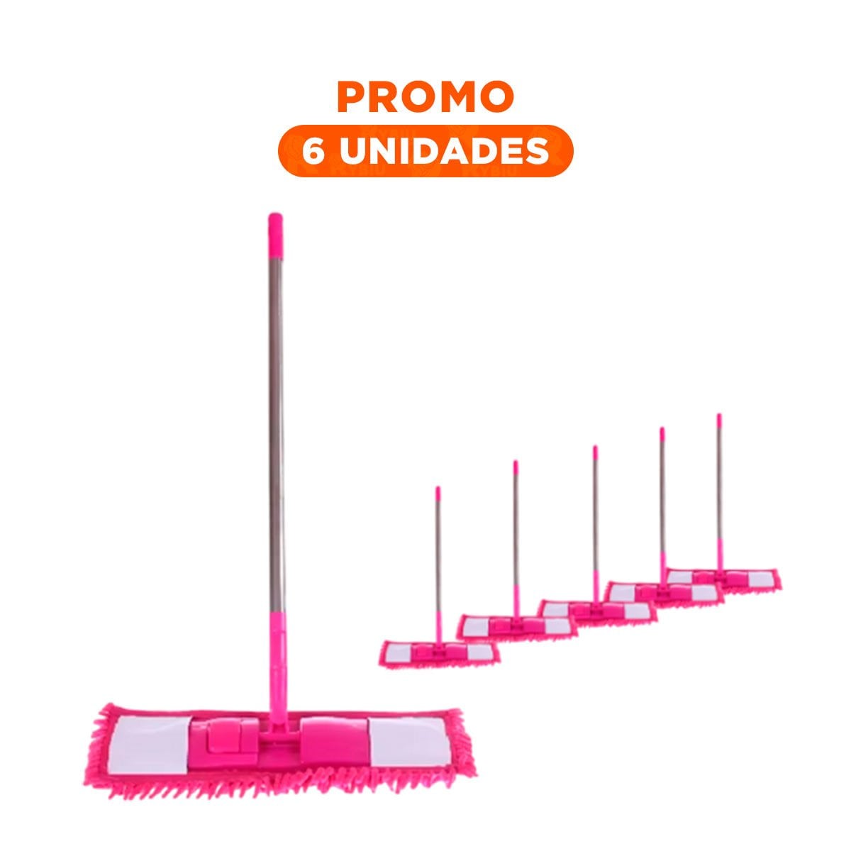 PACK6 REPUESTO RECTANGULAR DE MICROFIBRA FUCSIA SUAVE Y RESISTENTE PARA PISOS Y+PAPEL REGALO - 1
