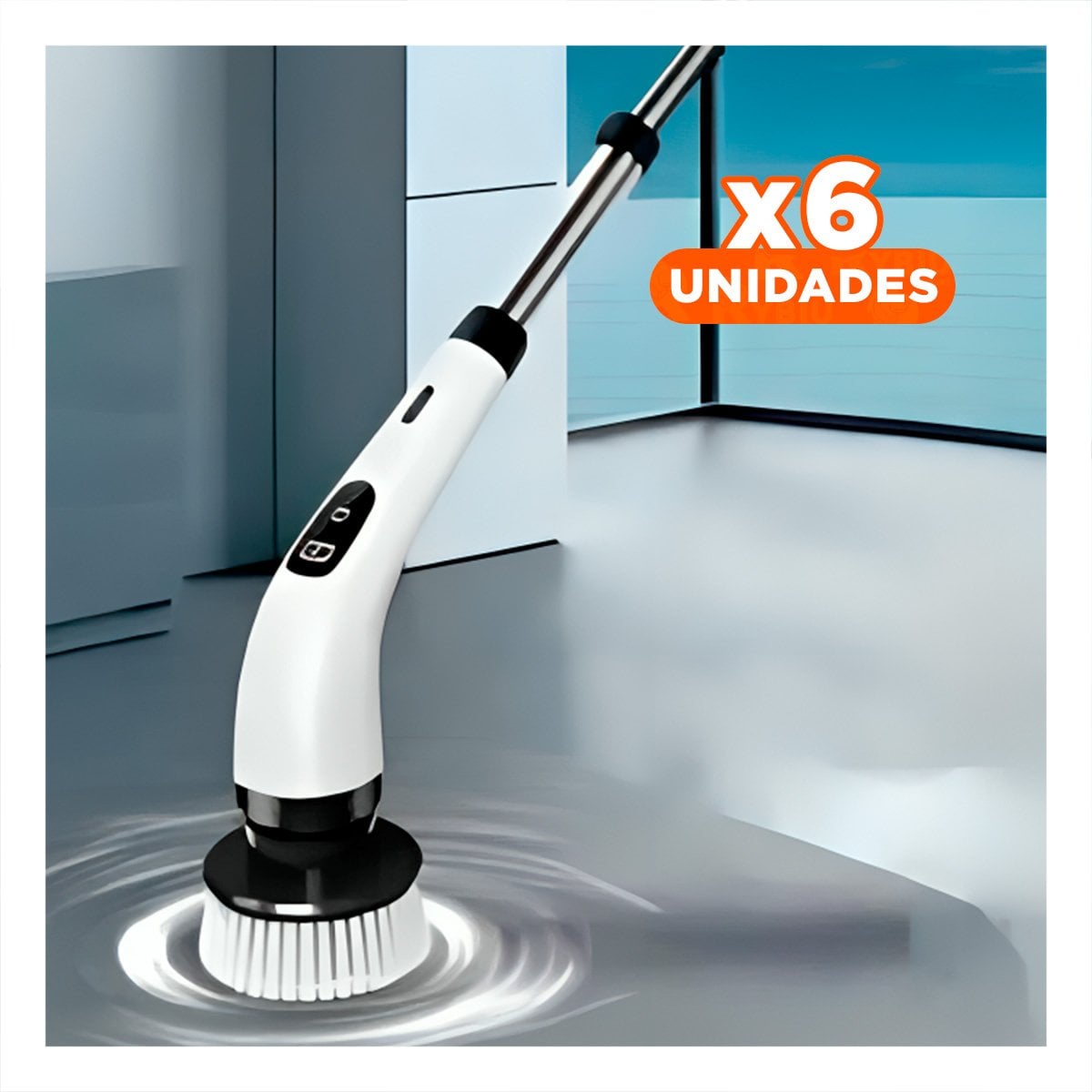 PACK6 INSTRUMENTO DE LIMPIEZA ELECTRICO BLANCO 7 EN 1 PARA HOGAR COMODO Y+PAPEL REGALO - 1