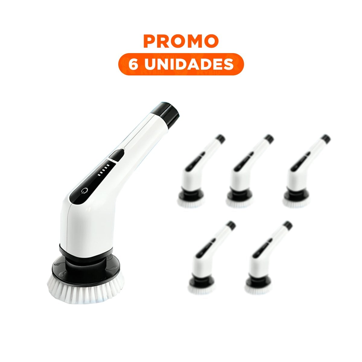 PACK6 IMPLEMENTO DE LIMPIEZA ELECTRICO BLANCO 7 EN 1 PARA CASA MODERNA Y+REGALO STICKER - 1