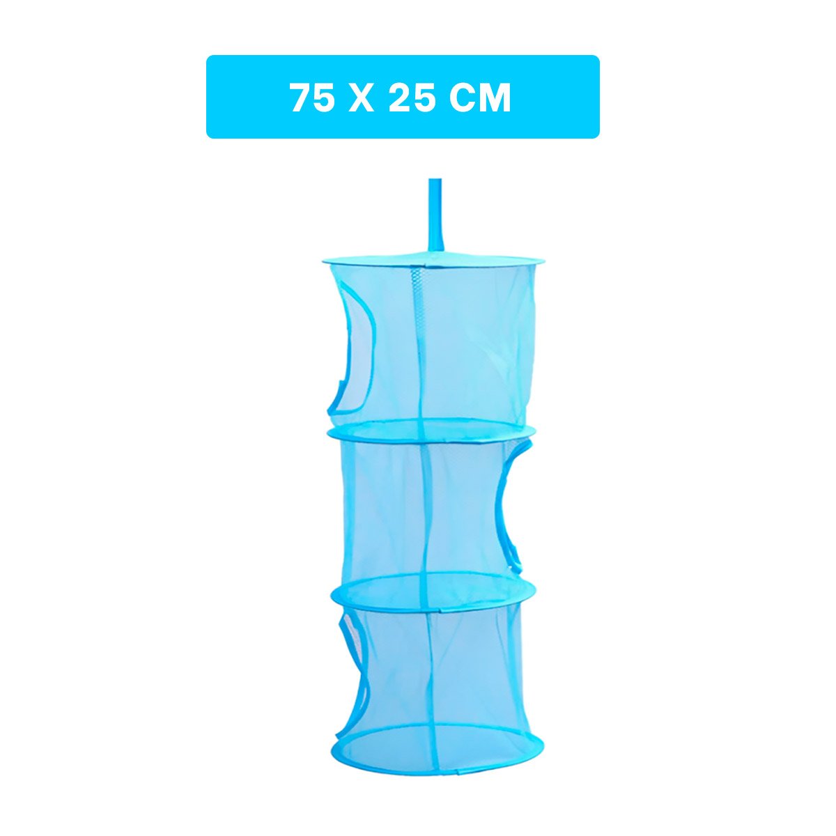 PACK2 SOPORTE COLGANTE TIPO RED 3 NIVELES CELESTE PARA ORDEN EN HOGAR DIARIO - 4
