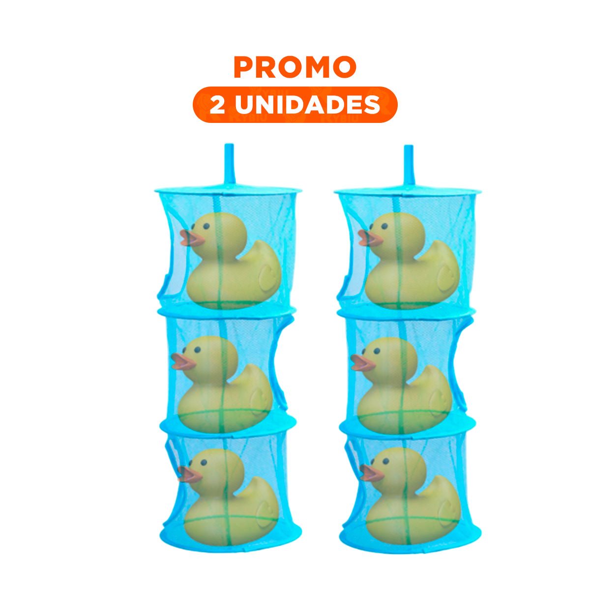 PACK2 SOPORTE COLGANTE TIPO RED 3 NIVELES CELESTE RESISTENTE USO DIARIO Y+REGALO STICKER - 1