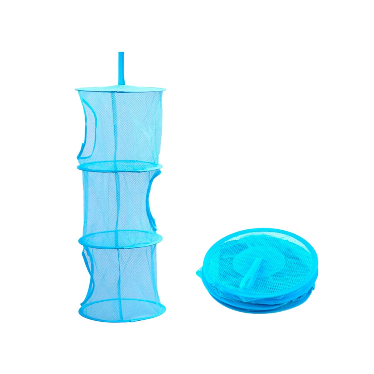 PACK2 SOPORTE COLGANTE TIPO RED 3 NIVELES CELESTE RESISTENTE USO DIARIO Y+REGALO STICKER - 2
