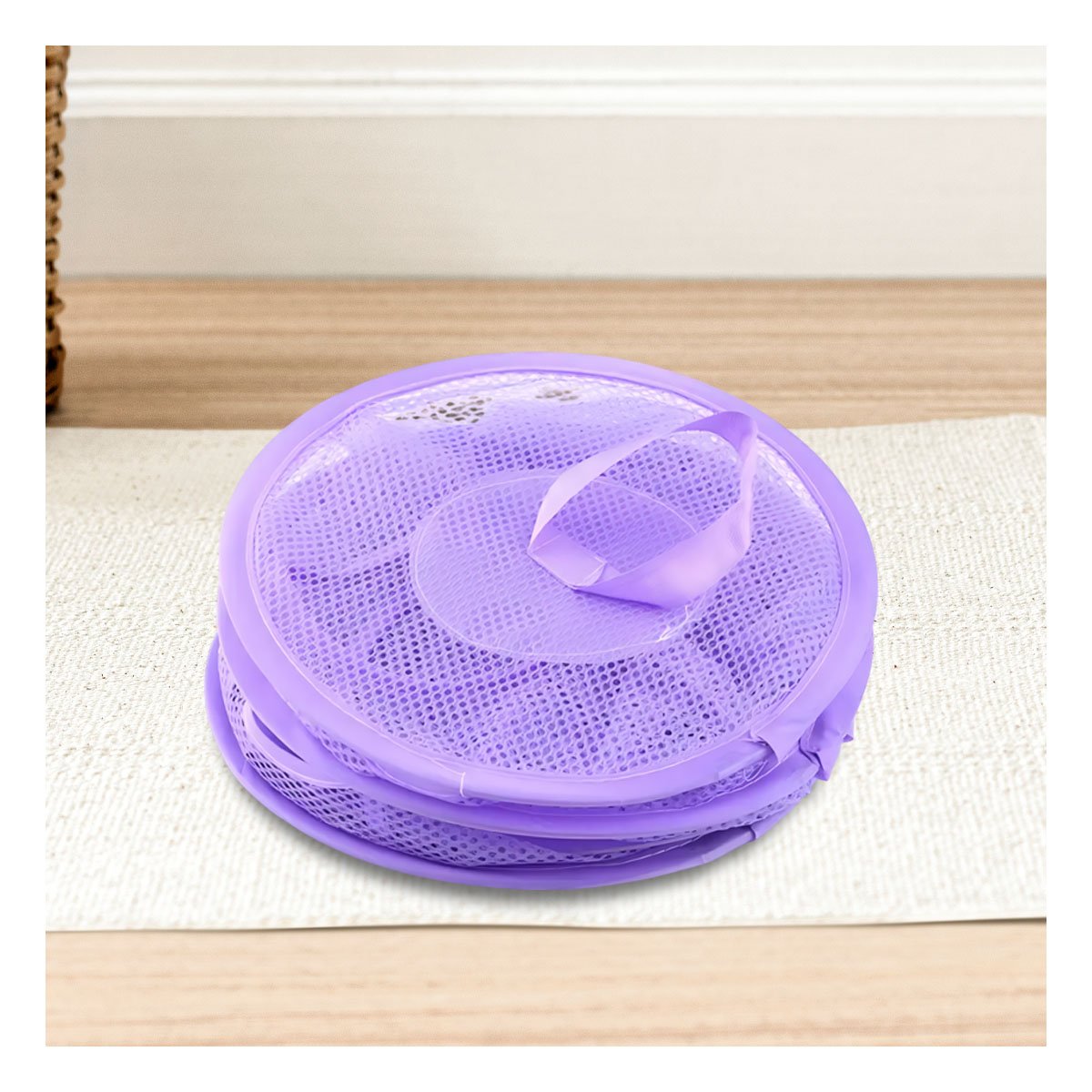 PACK2 SOPORTE COLGANTE TIPO RED 3 NIVELES MORADO PARA ORDEN EN HOGAR DIARIO - 5