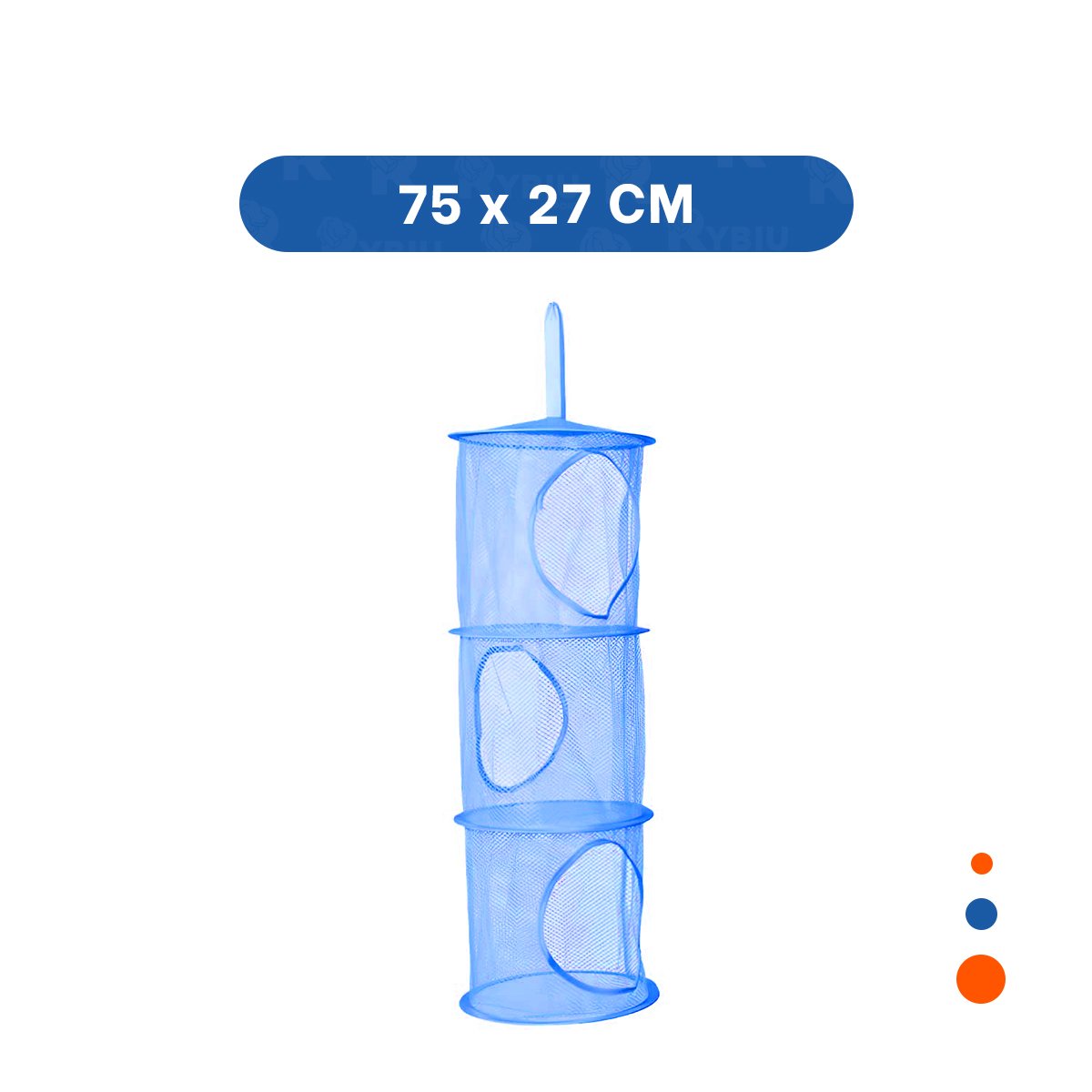 RED ORGANIZADORA COLGANTE 3 NIVELES AZUL PRACTICA PARA ESPACIOS PEQUENOS Y+PAPEL REGALO - 4