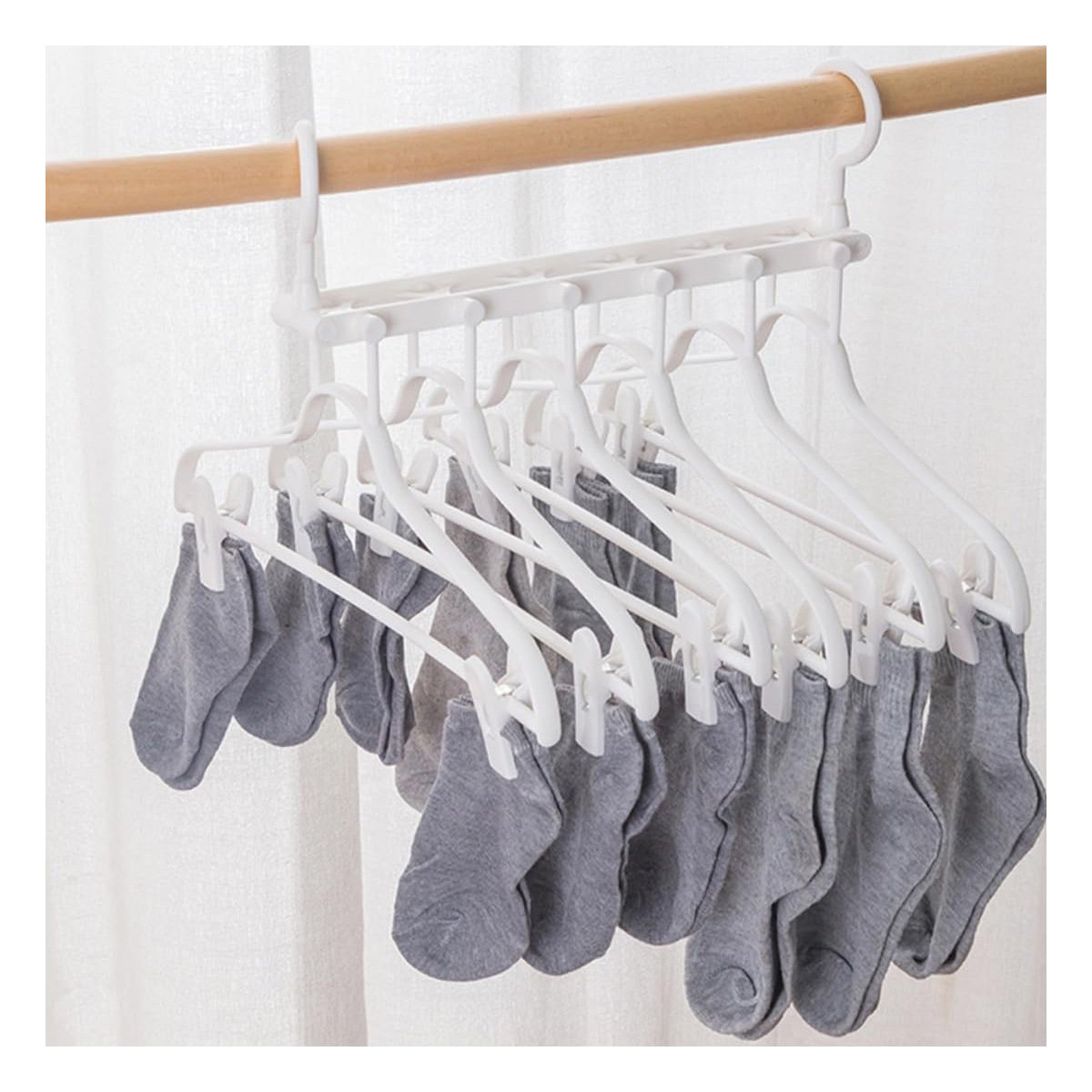 PACK2 ORGANIZADOR PLEGABLE 6 EN 1 BLANCO RESISTENTE PARA USO DIARIO EN HOGAR Y+PAPEL REGALO - 2