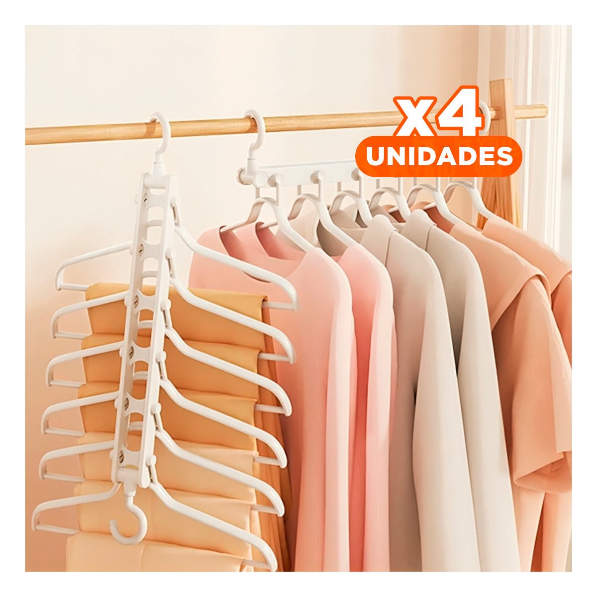 PACK4 ORGANIZADOR PLEGABLE 6 EN 1 BLANCO FUNCIONAL PARA ALMACENAMIENTO DIARIO Y+PAPEL REGALO - 1
