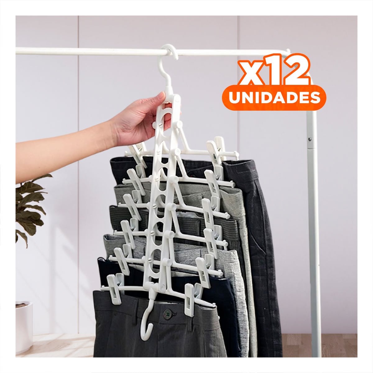 PACK12 MODULO PLEGABLE 6 EN 1 BLANCO MULTIFUNCIONAL PARA ORGANIZAR ROPA Y+PAPEL REGALO - 1