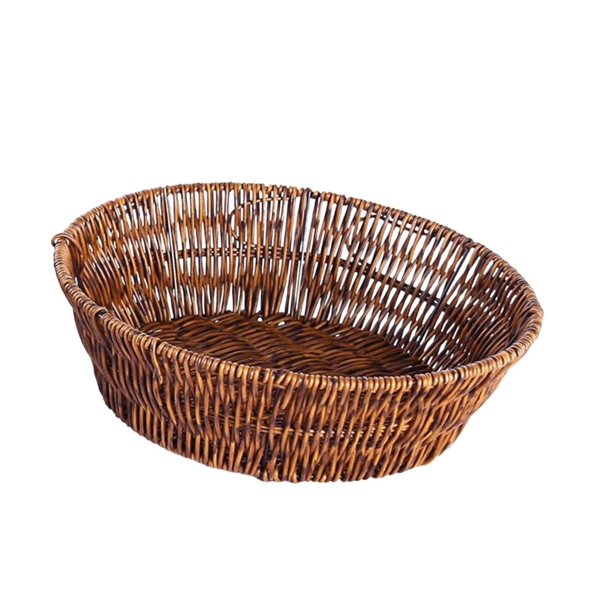 PACK4 CONTENEDOR TEJIDO CIRCULAR 25X19X7CM MARRON DECORATIVO PARA ROPA PLUS Y+PAPEL REGALO - 3