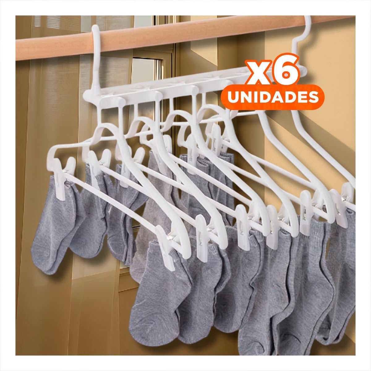 PACK6 ESTRUCTURA PLEGABLE 6 EN 1 BLANCO RESISTENTE PARA USO DIARIO EN HOGAR - 1