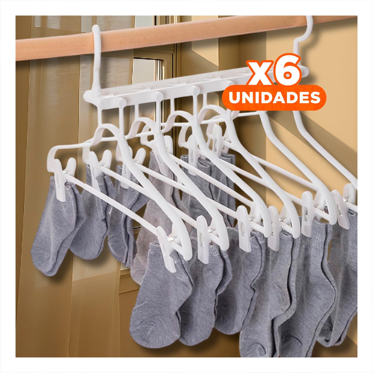 PACK6 ESTRUCTURA PLEGABLE 6 EN 1 BLANCO PRACTICO PARA ESPACIOS REDUCIDOS Y+PAPEL REGALO - 1