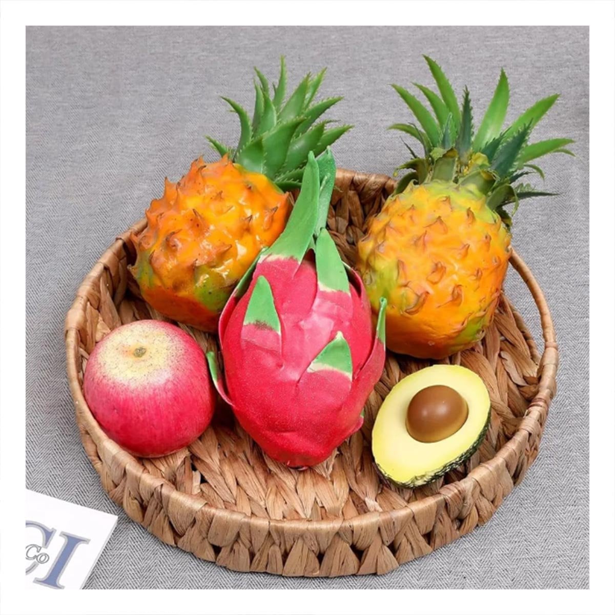 PACK2 CANASTA TRENZADA CIRCULAR GRASS 23X4CM MOSTAZA PARA ESPACIOS DECORATIVOS Y+REGALO STICKER - 5
