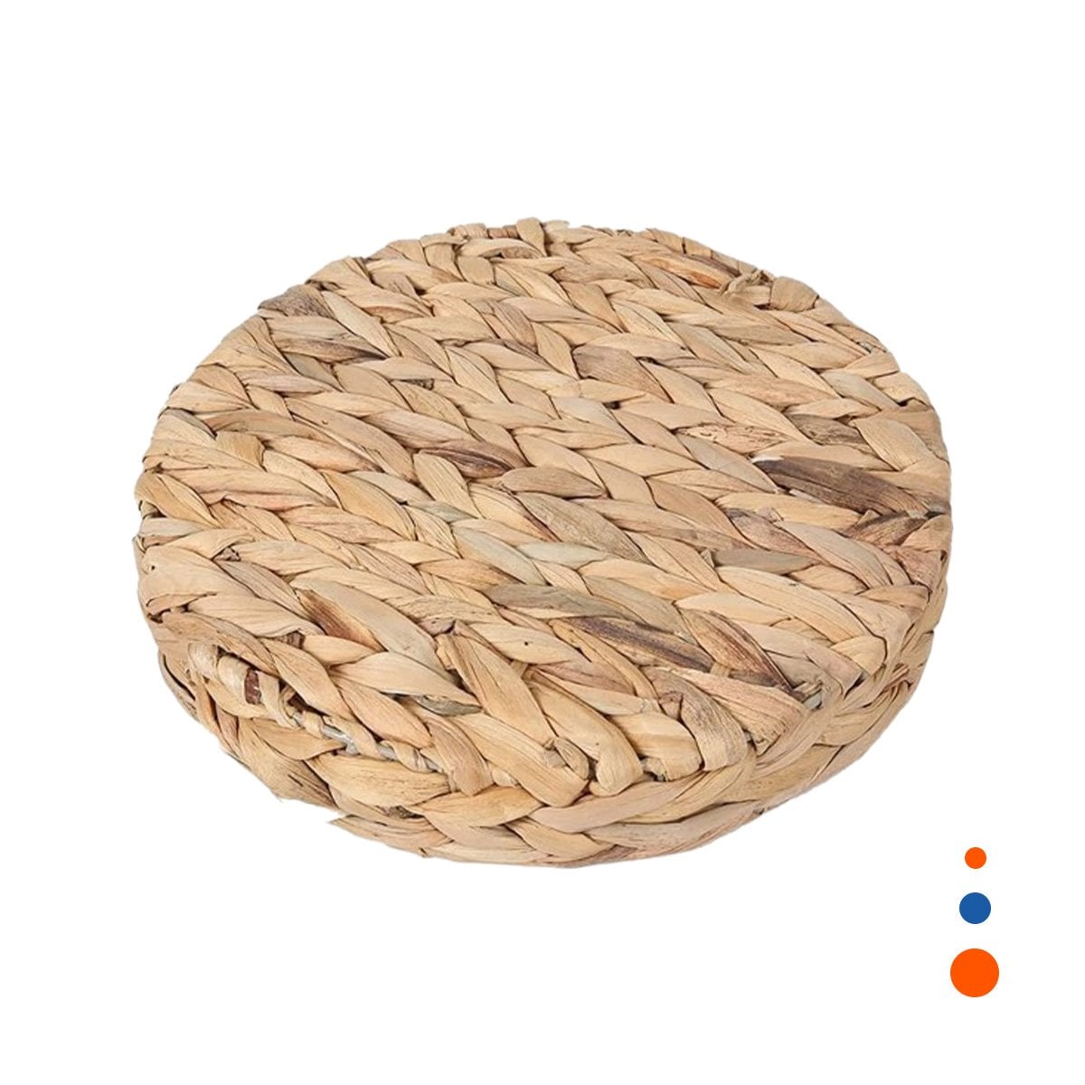 BOLSA TEJIDA CIRCULAR GRASS 27X4CM PARA DECORACION Y HOGAR MODERNO MOSTAZA Y+REGALO STICKER - 1