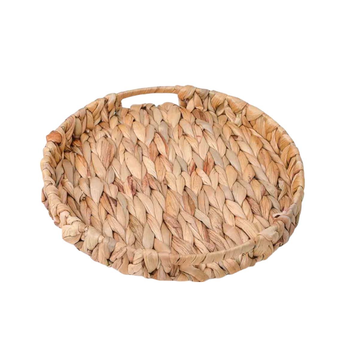 PACK4 CANASTO TEJIDA CIRCULAR CON ASAS GRASS 36X5CM MOSTAZA PARA OFICINA Y+PAPEL REGALO - 3