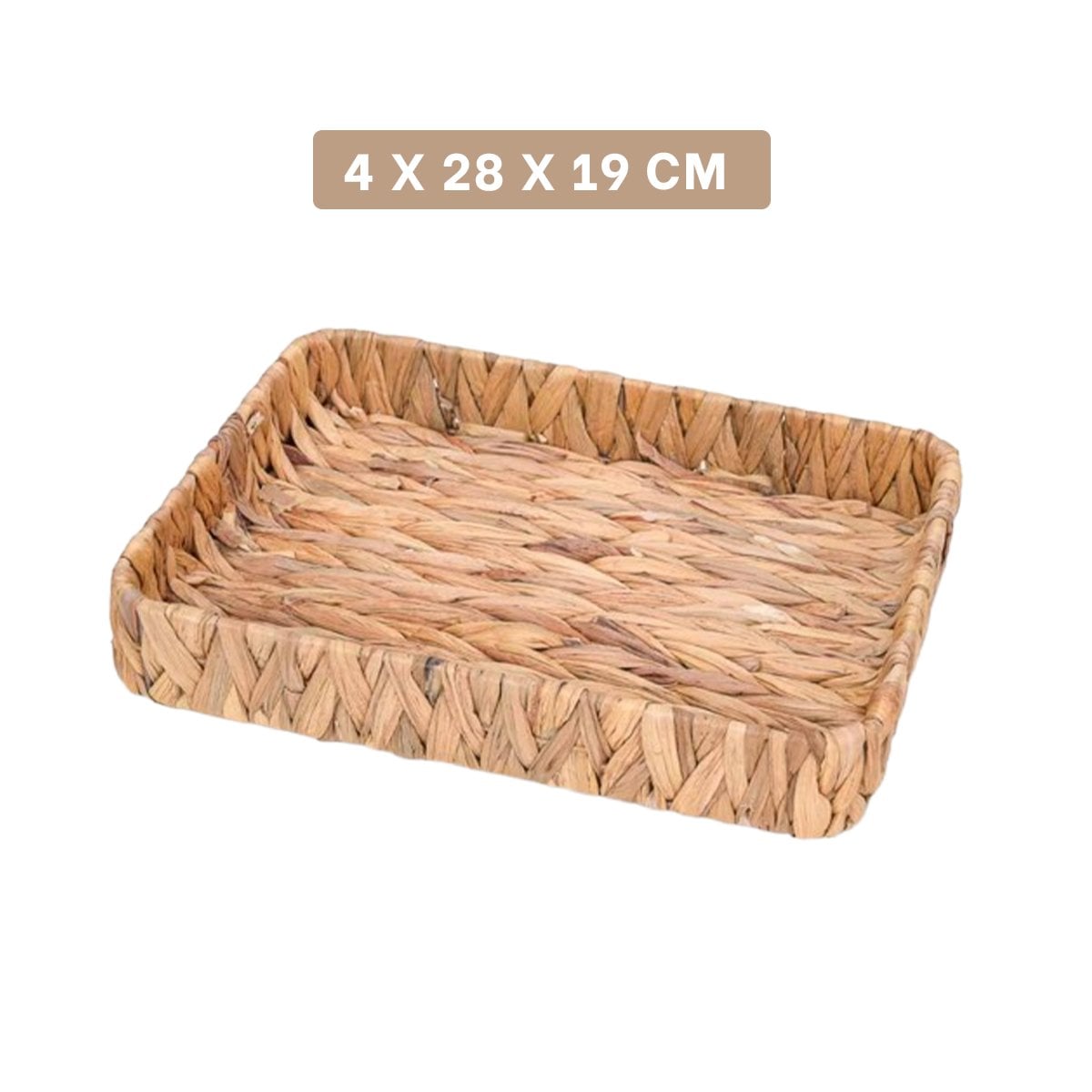 PACK12 CESTA TEJIDA RECTANGULAR GRASS 28X19X4CM MOSTAZA PARA ORGANIZAR PRODUCTOS Y+PAPEL REGALO - 4