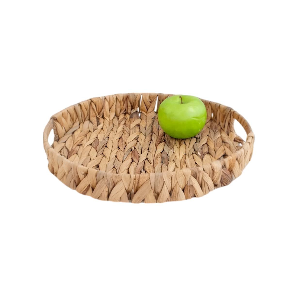 PACK4 BOLSA TEJIDA CIRCULAR CON ASAS GRASS 30X4CM MOSTAZA PARA DECORACION HOGAR Y+PAPEL REGALO - 3