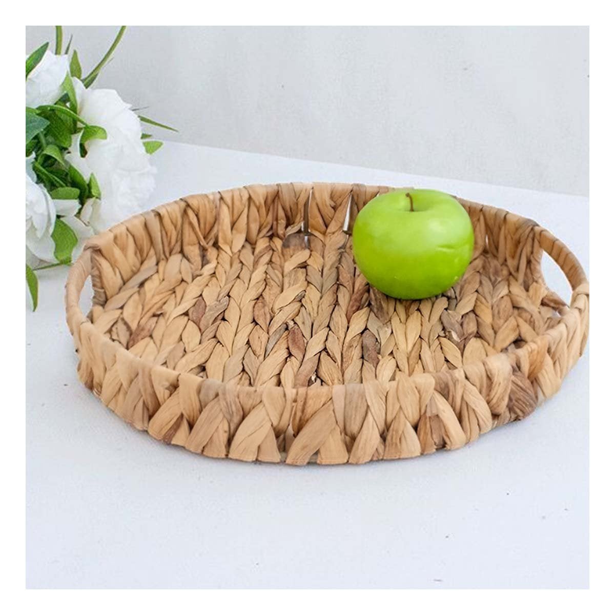 PACK6 CONTENEDOR TEJIDA CIRCULAR CON ASAS GRASS 36X5CM MOSTAZA PARA GUARDAR Y+PAPEL REGALO - 2