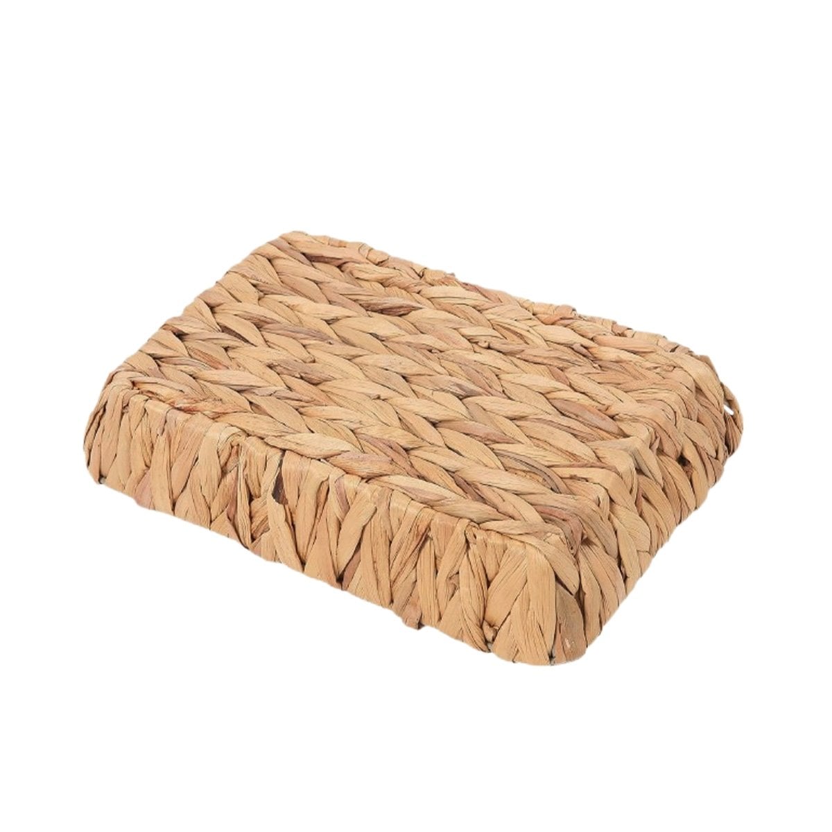 PACK4 CAJA TEJIDA RECTANGULAR GRASS 28X19X4CM MOSTAZA PARA ALMACENAR ACCESORIOS Y+PAPEL REGALO - 3
