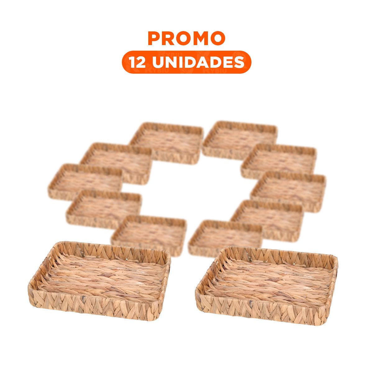 PACK12 CONTENEDOR CON ASAS RECTANGULAR GRASS 31X23X4CM PARA ORGANIZAR OBJETOS EN CASA - 1