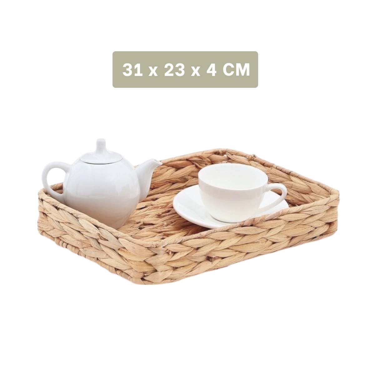 CONTENEDOR TEJIDO RECTANGULAR GRASS 31X23X4CM PARA GUARDAR OBJETOS Y ORDENAR Y+PAPEL REGALO - 4
