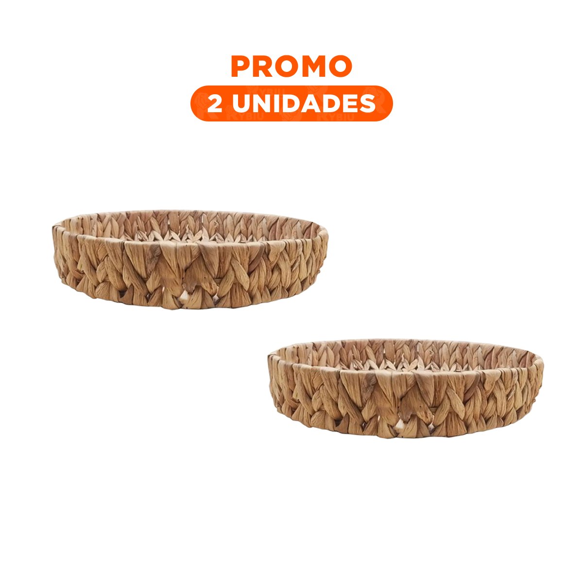 PACK2 BOLSA TEJIDA CIRCULAR GRASS 27X4CM PARA DECORACION MODERNA MOSTAZA Y+REGALO STICKER - 1