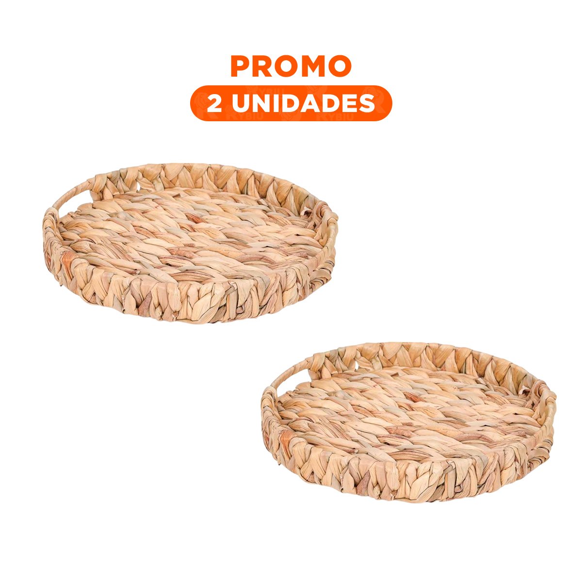 PACK2 CONTENEDOR REDONDO GRASS 31X4CM MOSTAZA PARA ORGANIZAR ESPACIOS DE CASA Y+REGALO STICKER - 1