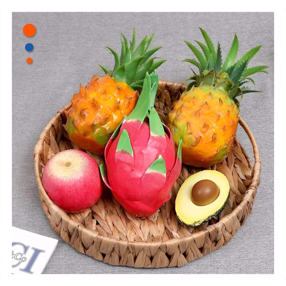 PACK2 CONTENEDOR REDONDO GRASS 31X4CM MOSTAZA PARA ORGANIZAR ESPACIOS DE CASA Y+REGALO STICKER - 3