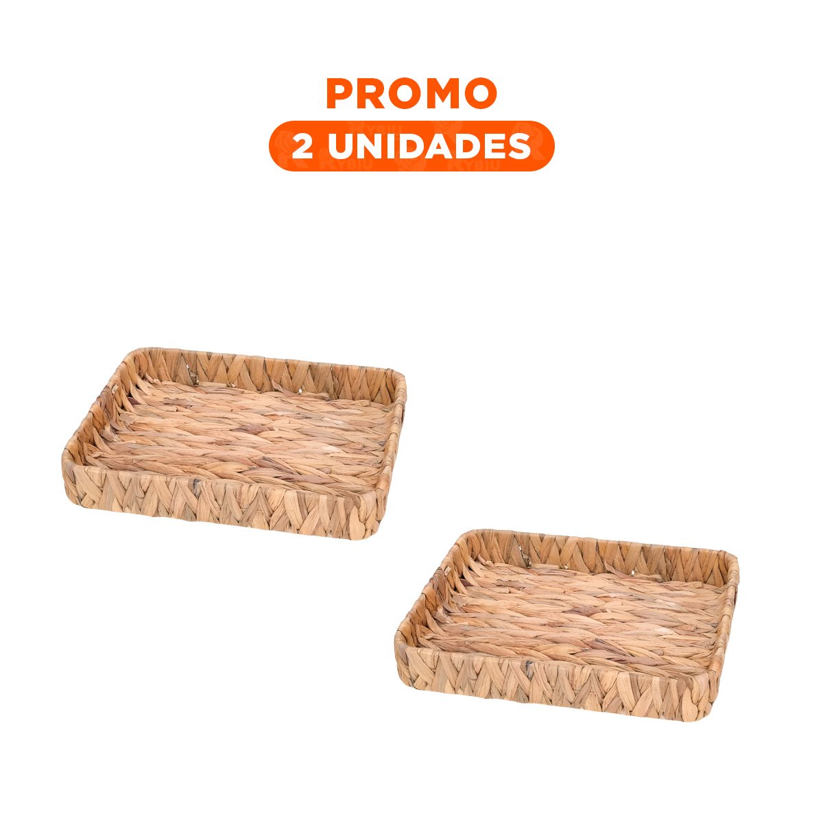 PACK2 CESTA FUNCIONAL RECTANGULAR GRASS 31X23X4CM PARA ALMACENAR ACCESORIOS Y+REGALO STICKER - 1