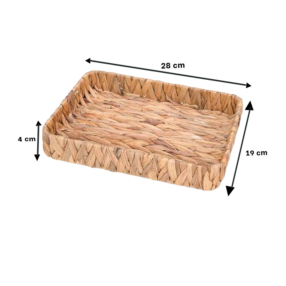PACK4 CESTA TEJIDA RECTANGULAR GRASS 28X19X4CM MOSTAZA PARA GUARDAR ROPA Y+REGALO STICKER - 4