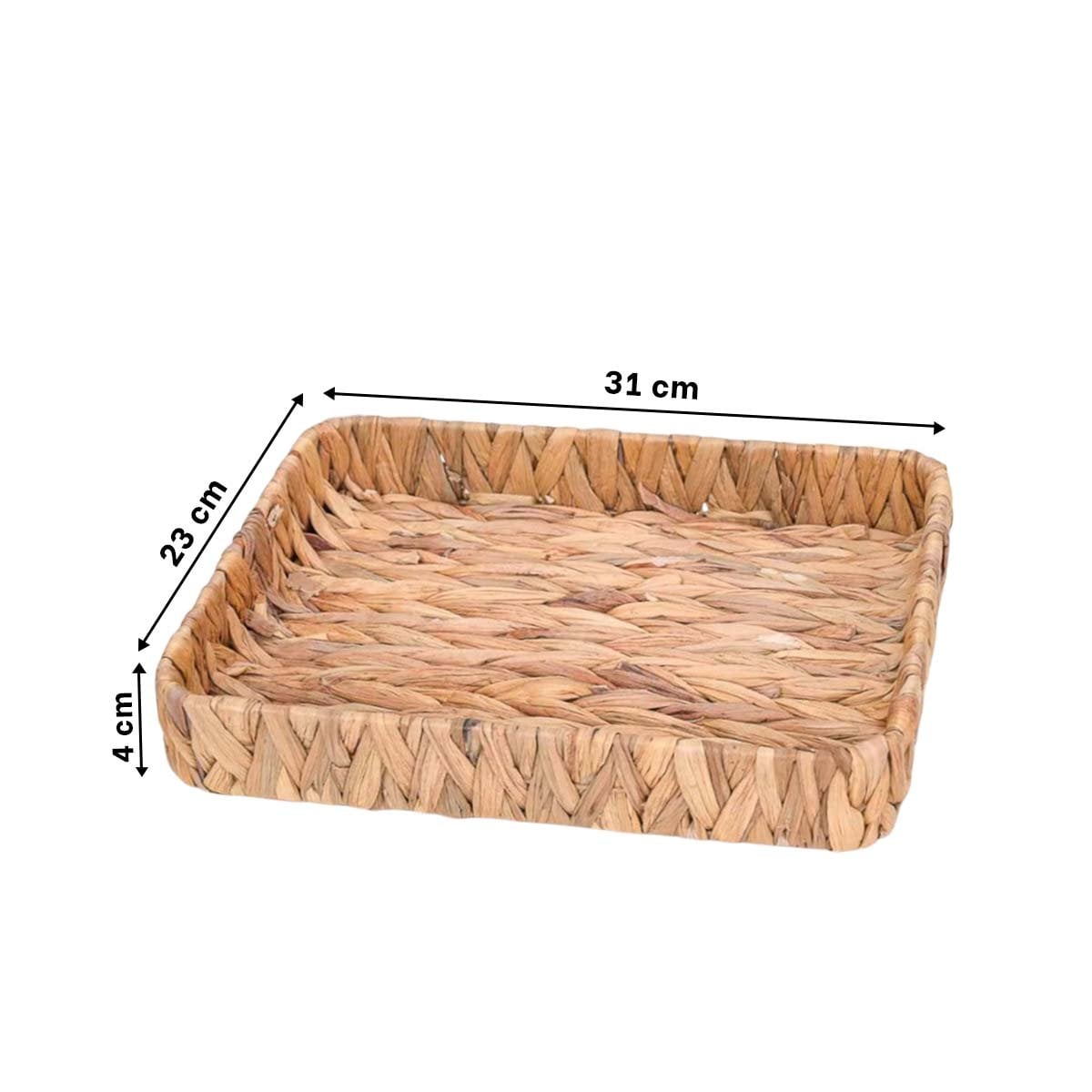 CANASTA TEJIDA RECTANGULAR GRASS 31X23X4CM PARA ALMACENAMIENTO EN CASA Y+REGALO STICKER - 4