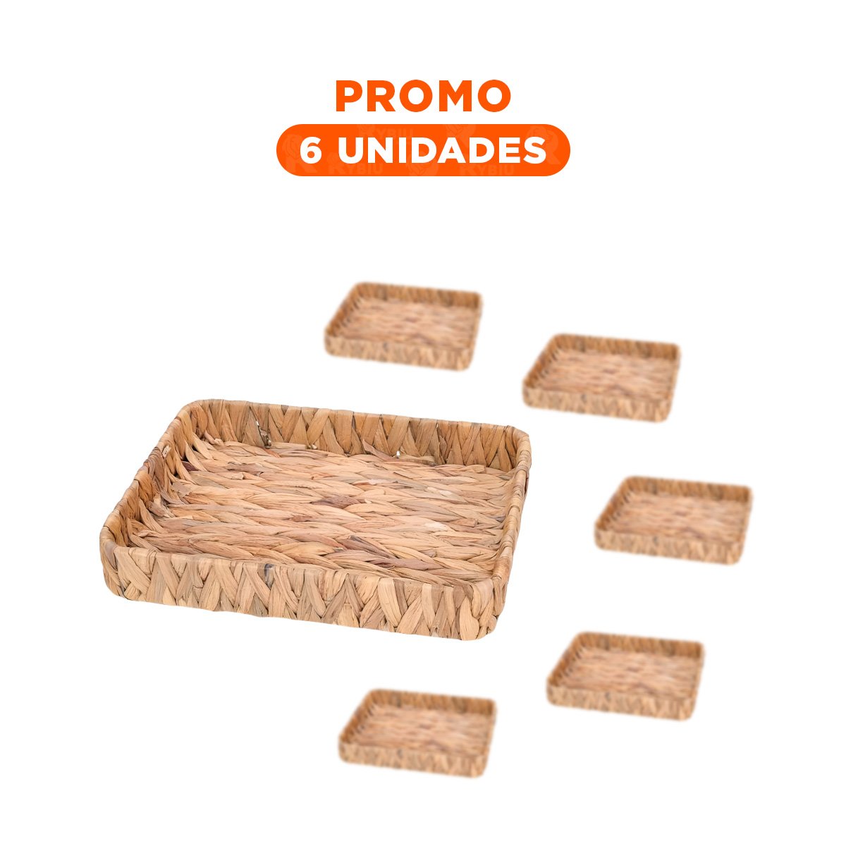PACK6 CONTENEDOR MULTIPROPOSITO RECTANGULAR GRASS 31X23X4CM PARA GUARDAR Y+REGALO STICKER - 1