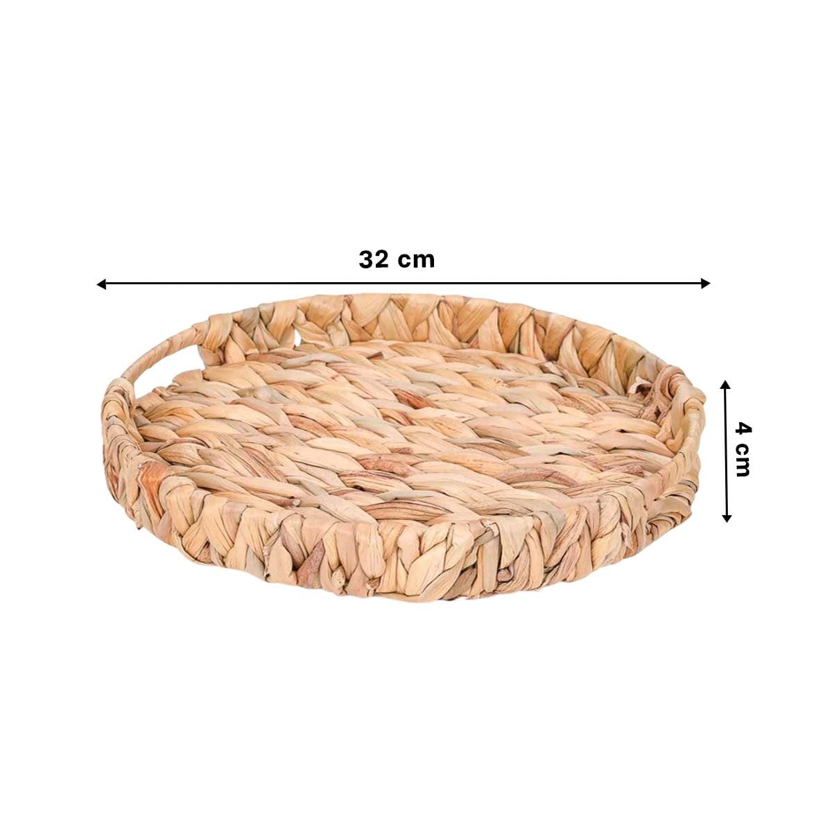 PACK12 BOL TEJIDO CIRCULAR CON ASAS GRASS 32X4CM MOSTAZA ALMACENAR OBJETOS Y+REGALO STICKER - 4
