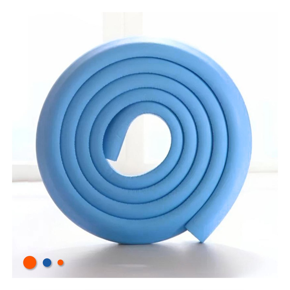 PACK6 BORDE SEGURO DE ESPUMA FLEXIBLE PARA ESQUINAS DE MUEBLES HOGAR AZUL Y+PAPEL REGALO - 2