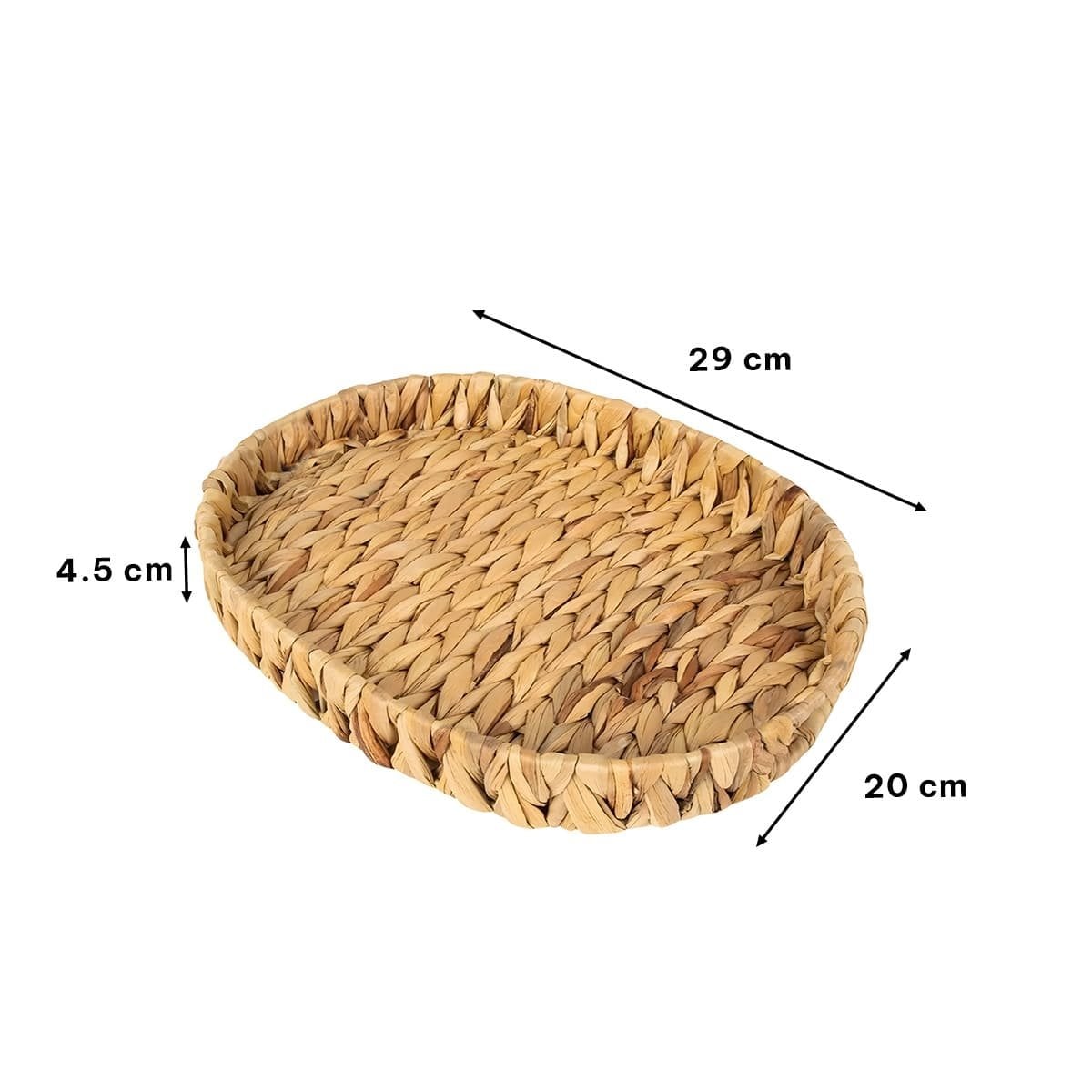 PACK6 BANDEJA TEJIDA OVALADA GRASS 29X20X4.5CM MOSTAZA PARA ALMACENAR OBJETOS Y+PAPEL REGALO - 4