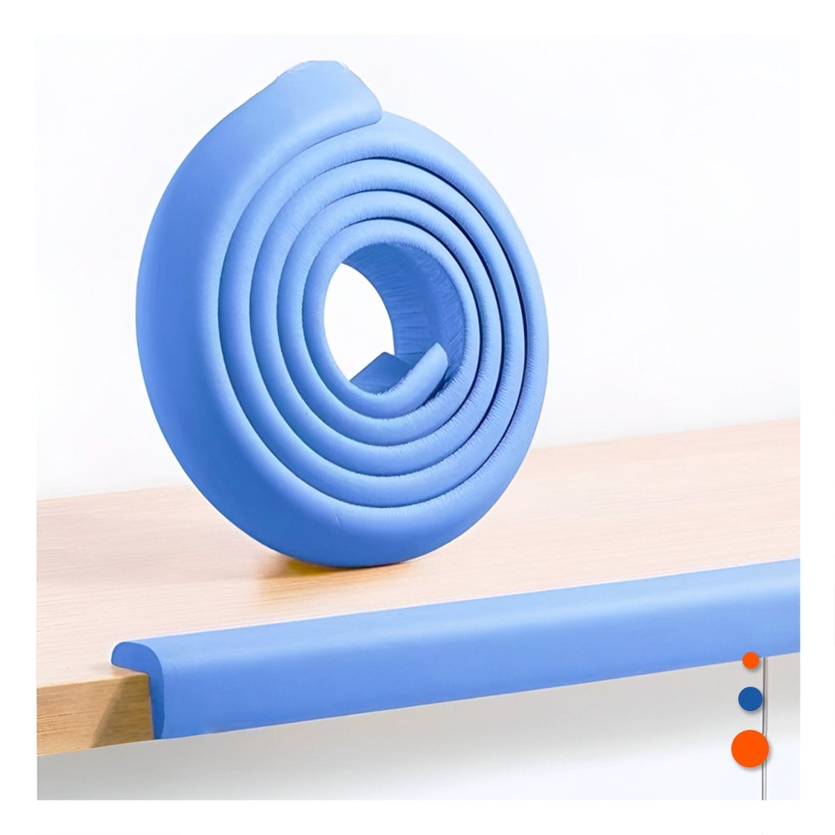 PROTECTOR ESQUINERO DE ESPUMA SUAVE PARA BORDES FILOSOS DE MESA EN CASA AZUL Y+PAPEL REGALO - 1