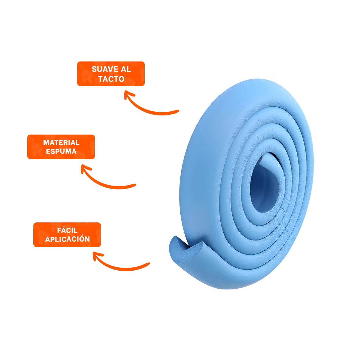 PROTECTOR ESQUINERO DE ESPUMA SUAVE PARA BORDES FILOSOS DE MESA EN CASA AZUL Y+PAPEL REGALO - 5