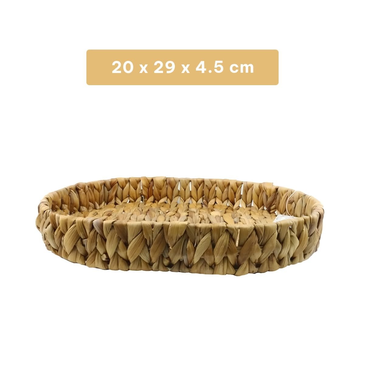 PACK6 CANASTA TEJIDA OVALADA GRASS 29X20X4.5CM MOSTAZA PARA ORGANIZAR PRODUCTOS Y HOGAR - 4