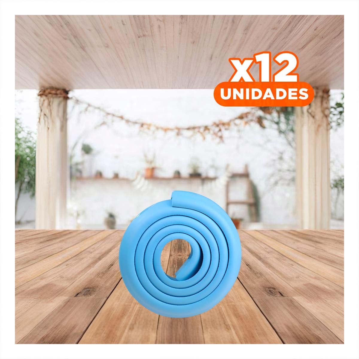 PACK12 COBERTURA ESQUINA DE ESPUMA PARA BORDES DE MESA Y MUEBLES AZUL Y+PAPEL REGALO - 1