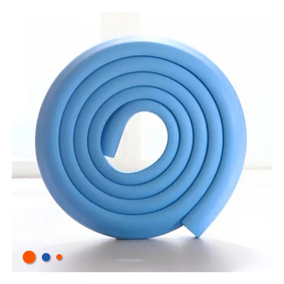 PROTECTOR ESQUINERO DE ESPUMA PARA BORDES DE MESA Y MUEBLES HOGAR AZUL - 1