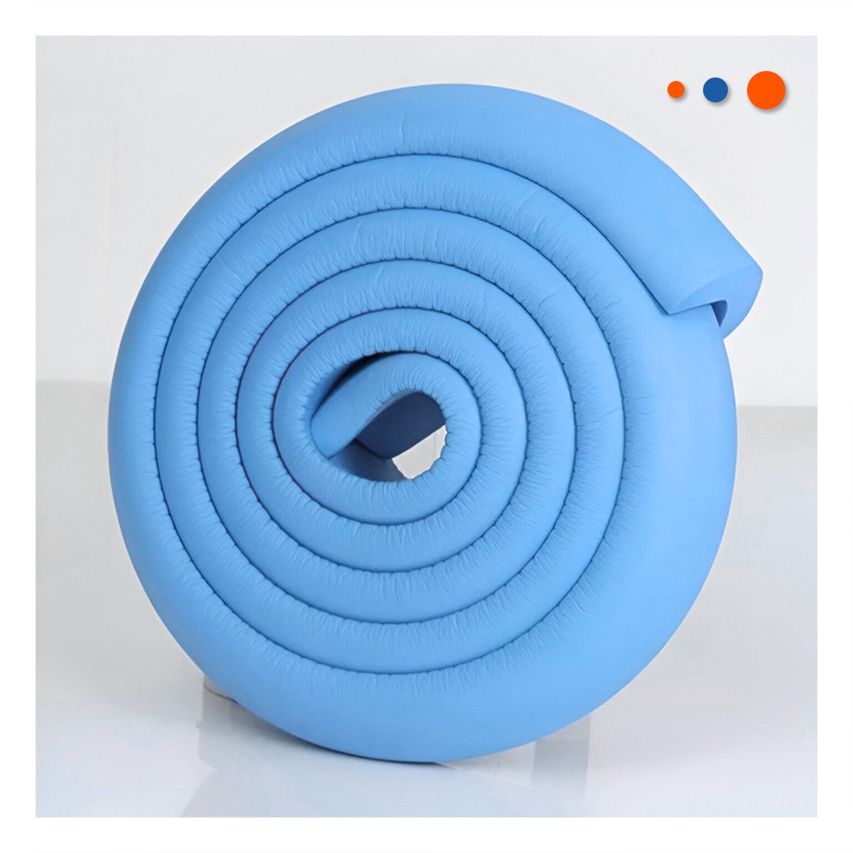 PROTECTOR ESQUINERO DE ESPUMA PARA BORDES DE MESA Y MUEBLES HOGAR AZUL - 5