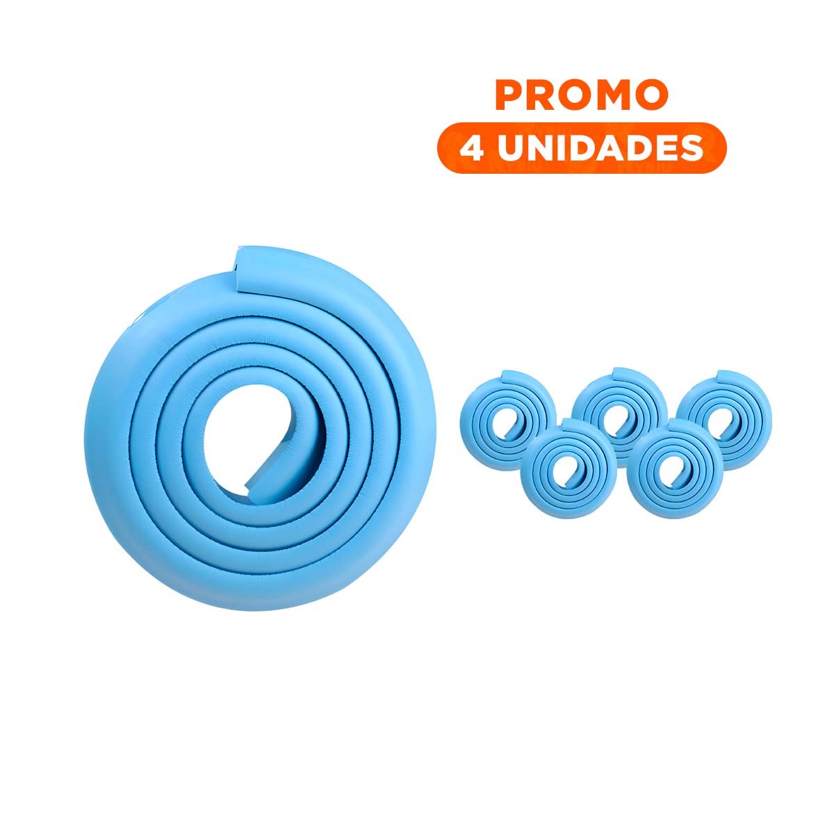 PACK4 ESQUINERO PROTECTOR DE ESPUMA ACOLCHADA PARA BORDES FILOSOS DE MESA AZUL - 1