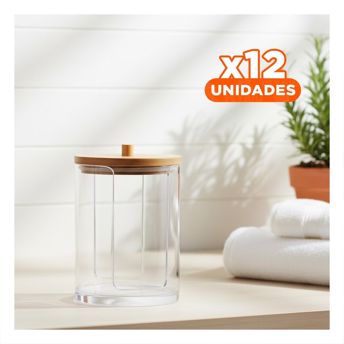 PACK12 SOPORTE DE ALGODON 7X11 CM TRANSPARENTE PARA ALMACENAMIENTO EN CASA Y+PAPEL REGALO - 1
