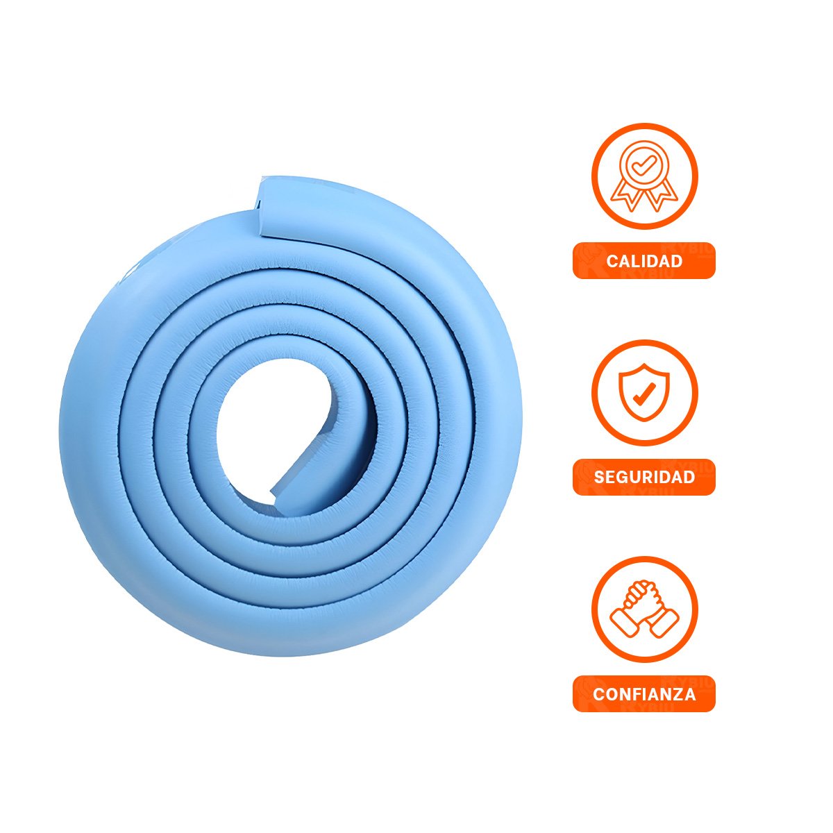PROTECTOR ESQUINERO DE ESPUMA RESISTENTE PARA BORDES DE MUEBLES EN HOGAR AZUL Y+POST IT - 5