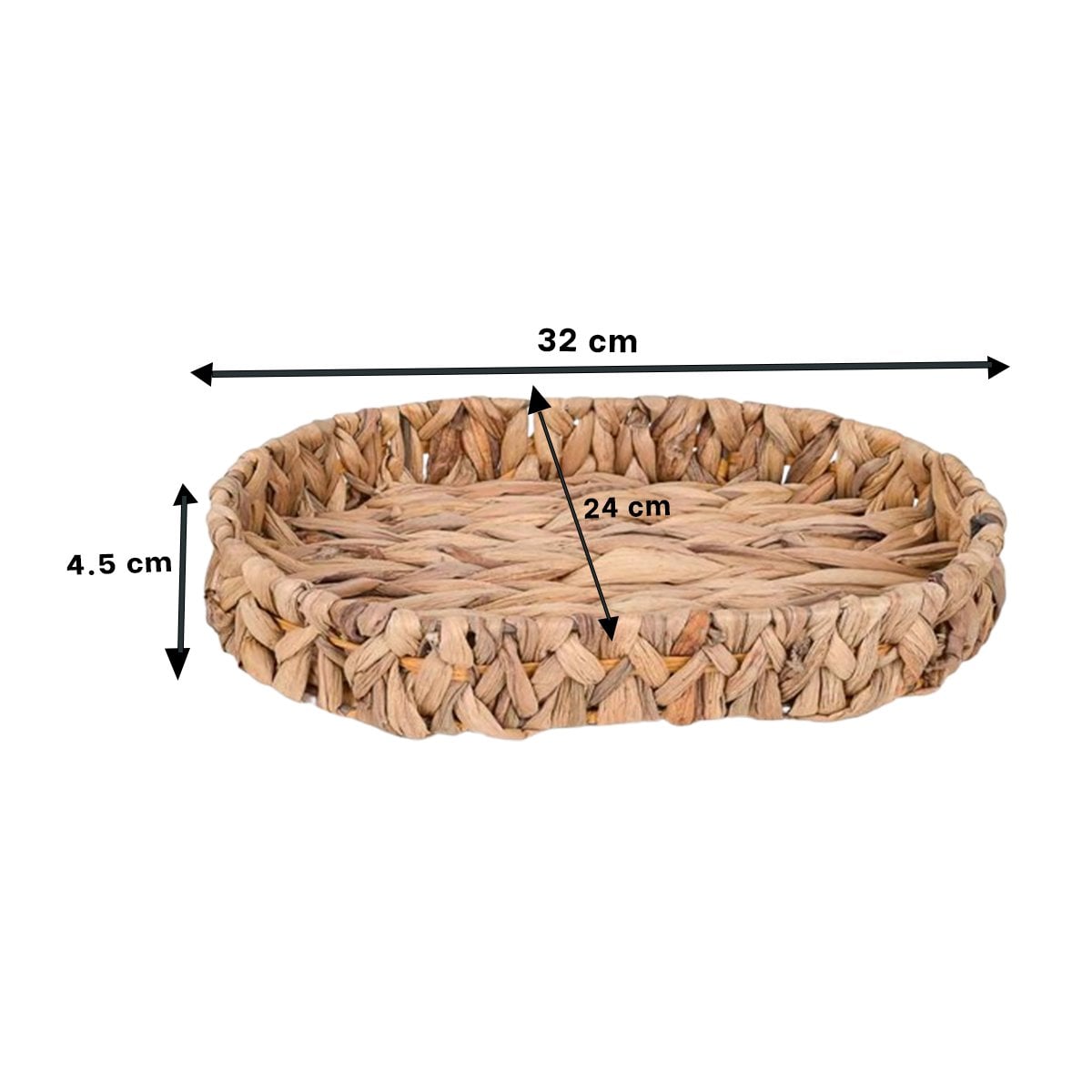 PACK6 PANERA ORGANIZADORA OVALADA GRASS 32X24X4.5CM DECORATIVA MOSTAZA - 4