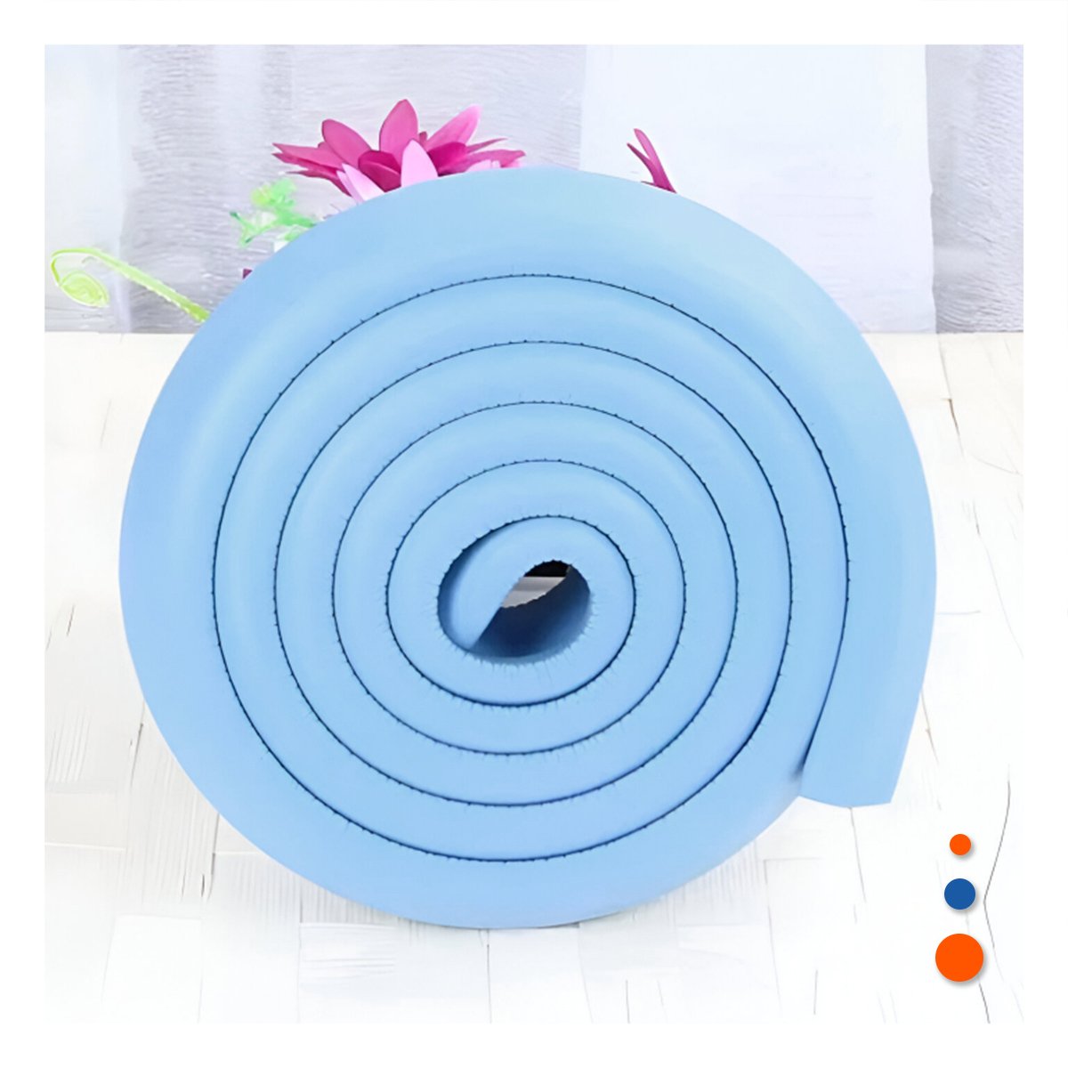 PACK6 BORDE SEGURO DE ESPUMA ACOLCHADA PARA ESQUINAS DE MESA SEGURIDAD AZUL Y+REGALO STICKER - 5