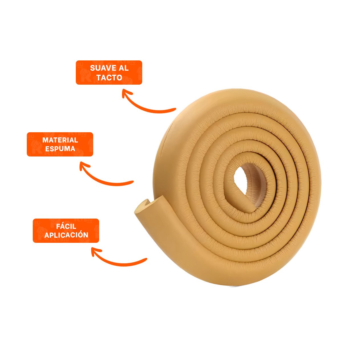 PROTECTOR ESQUINERO DE ESPUMA SUAVE PARA BORDES FILOSOS DE MESA EN CASA MOSTAZA Y+PAPEL REGALO - 5
