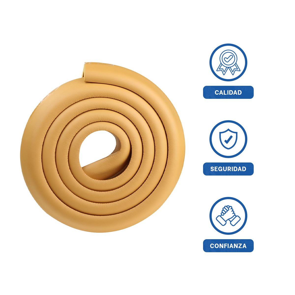 PROTECTOR ESQUINERO DE ESPUMA RESISTENTE PARA BORDES DE MUEBLES EN HOGAR MOSTAZA Y+POST IT - 5