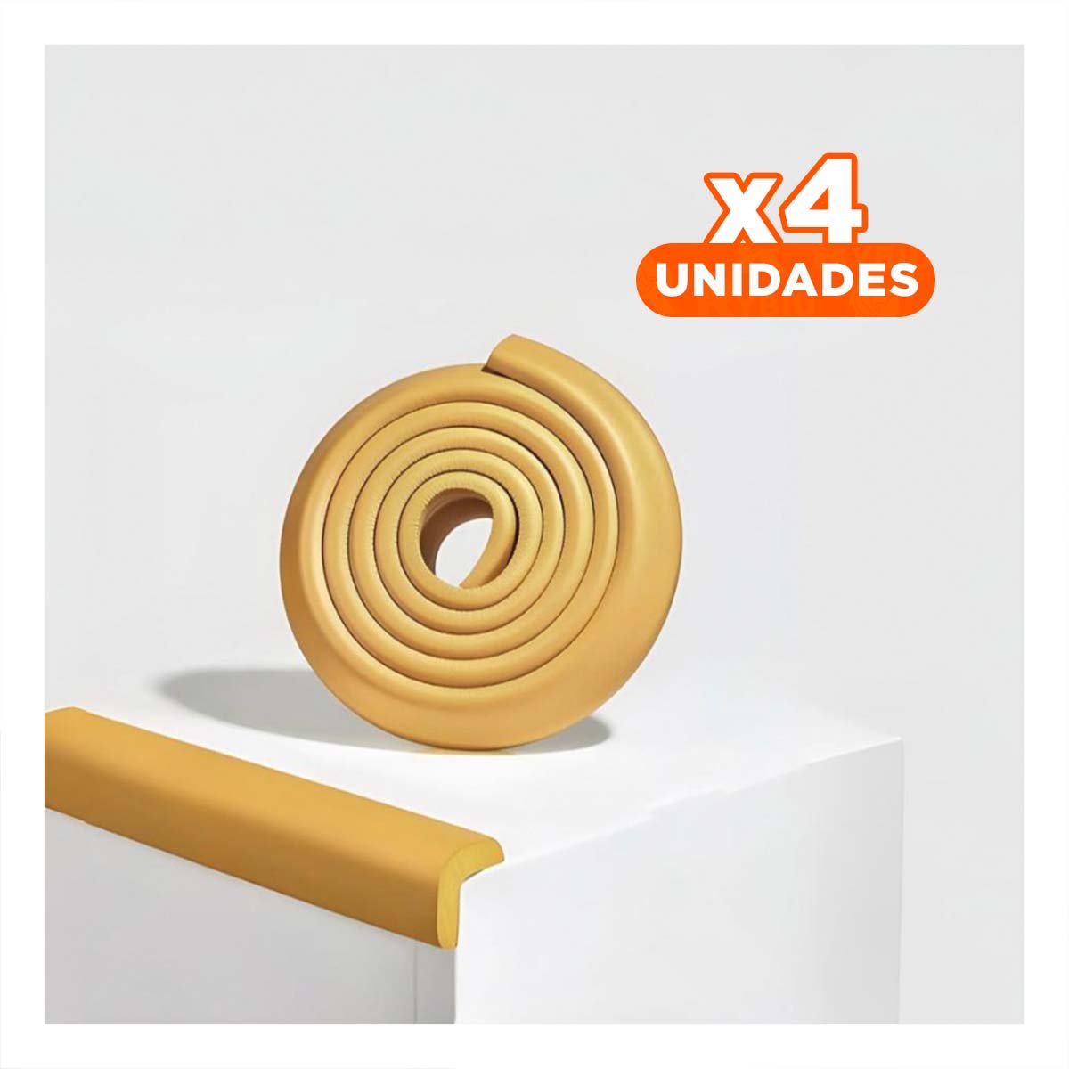 PACK4 ESQUINERO PROTECTOR DE ESPUMA RESISTENTE PARA BORDES DE MUEBLES HOGAR Y+PAPEL REGALO - 1