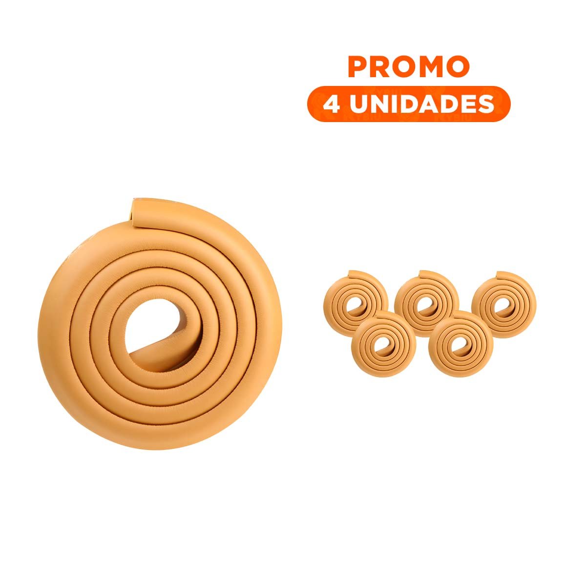 PACK4 ESQUINERO PROTECTOR DE ESPUMA ACOLCHADA PARA BORDES FILOSOS DE MESA MOSTAZA - 1